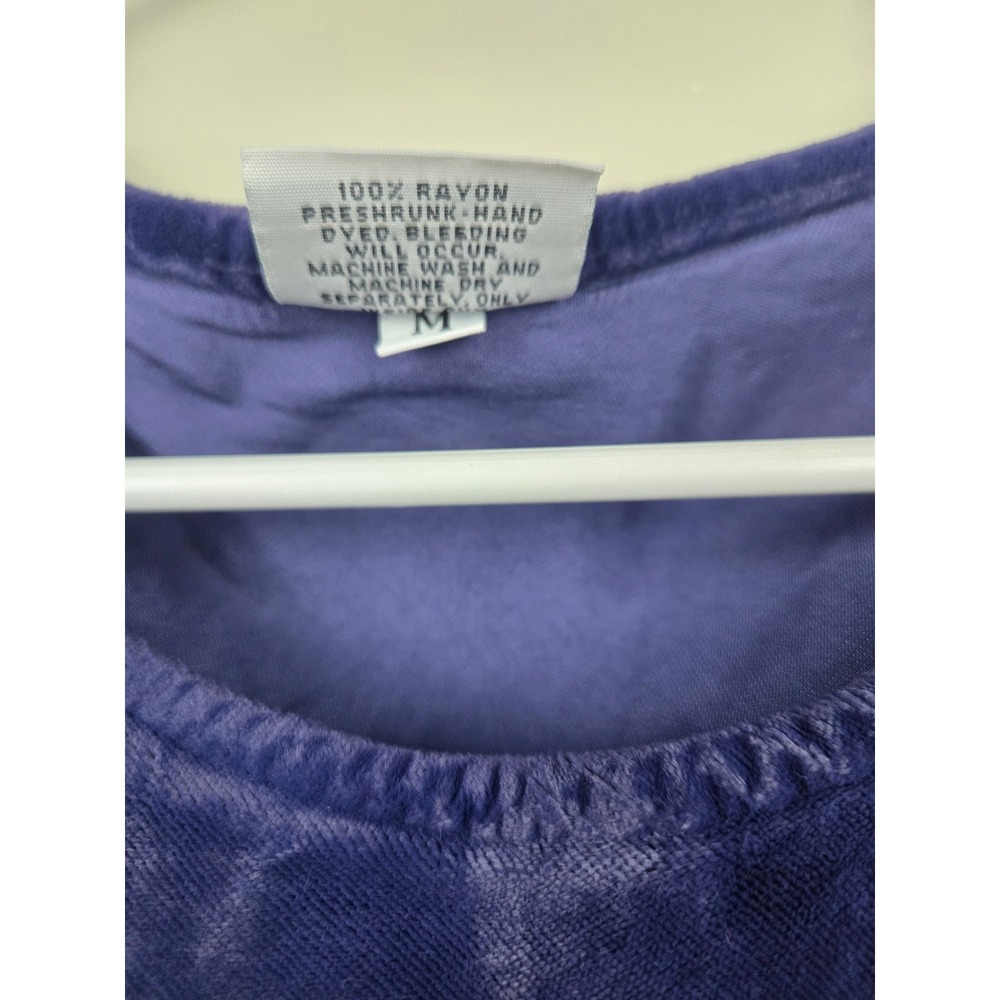 CP Shades Womens Purple Velvet Hand Dyed Rayon‎ Scoop Neck Tank Top Size M - Picture 6 of 9